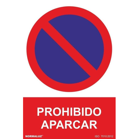 PLACA A4 "PROHIBIDO APARCAR"