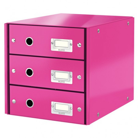 Módulo 3 cajones montable Click&Store fucsia Leitz