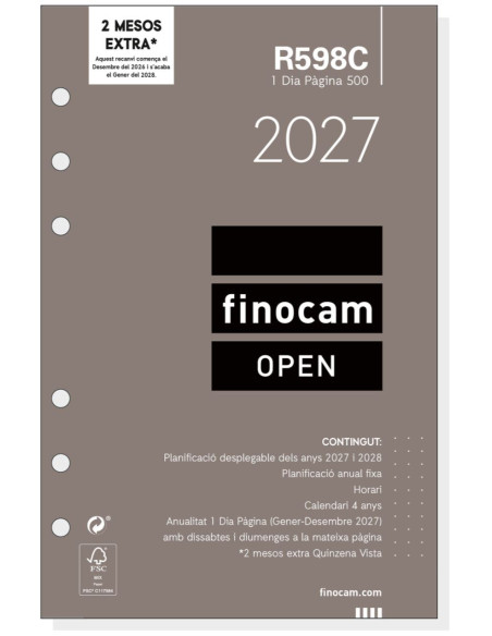 REC. AG. OPEN  500 (117x181) 1DP CATALA ANY 2022 (R598C)