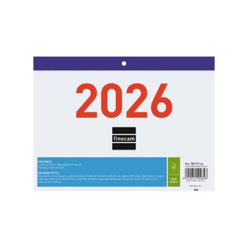 CALENDARI FALDILLA M/V 210x150 CATALA FINOCAM (F92) 2