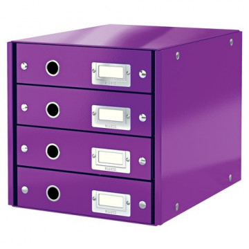 Módulo 4 cajones montable Click&Store violeta Leitz
