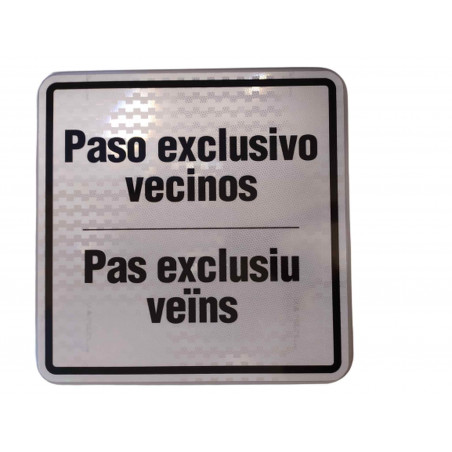 PLACA SENYAL CAIXETI ALUMINI DOBLEGAT PERSONALITZABLE