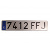 PLACA MATRICULA COTXE 520x110 METALICA