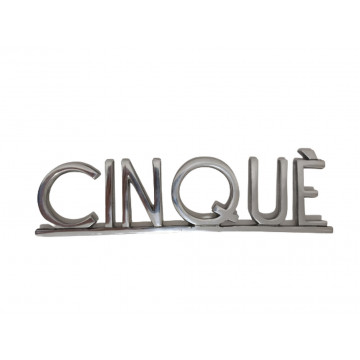 PLACA PISOS FUNDICIO  60mm ALUMINI PLATA "CINQUÈ"
