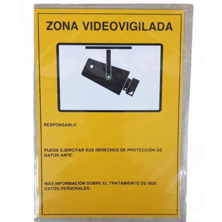 PLACA 165x242 "CAMARA VIGILANCIA" CATALA