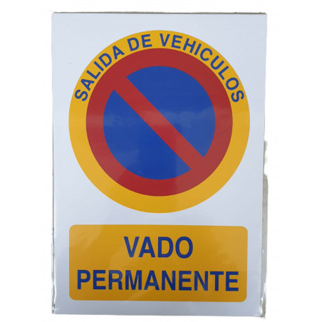 PLACA SENYAL GUAL / VADO 300x450 (ALUMINI)