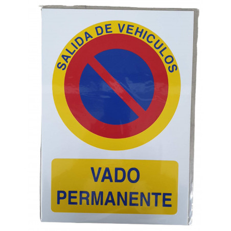 PLACA SENYAL GUAL / VADO 300x450 (PVC)
