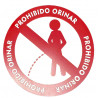 PLACA 10x10 "PROHIBIDO ORINAR HOMBRE"
