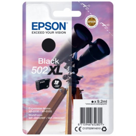 CARTUTX EPSON (T02W140)(502XL) NEGRE