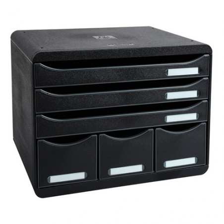 MODUL  6 CALAIXOS 3+3 NEGRE APAISAT 306714D