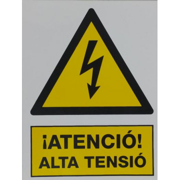 ETIQUETA ICONO 09x12 "ALTA TENSIO" RISC ELECTRIC