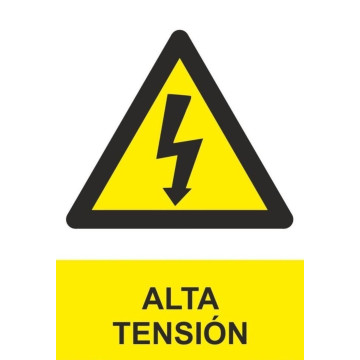 ETIQUETA ICONO 09x12 "ALTA TENSIO" RISC ELECTRIC