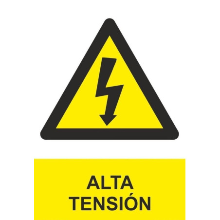 ETIQUETA ICONO 09x12 "ALTA TENSIO" RISC ELECTRIC