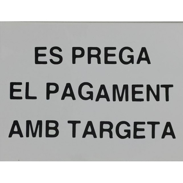 ETIQUETA ICONO 12x09 "PAGAMENT AMB TARGETA"