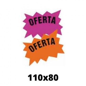 ETIQUETES FLUOR PREUS "OFERTA" 110x080 GROC (50u)