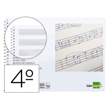 BLOC MUSICA / PENTAGRAMA 3mm 4t