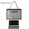 RETOL PORTA 155x110 "HORARI" ALUM/PLATA VENTOSA CADENETA