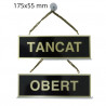RETOL PORTA 175x055 "OBERT / TANCAT" ALUM/OR VENTOSA CADENETA