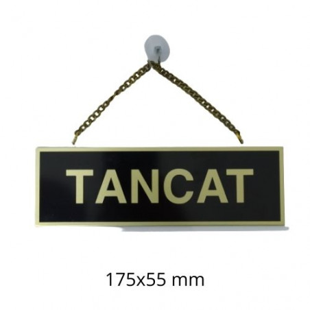 RETOL PORTA 175x055 "OBERT / TANCAT" ALUM/OR VENTOSA CADENETA