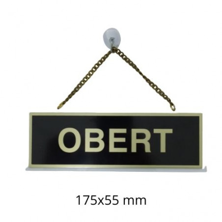 RETOL PORTA 175x055 "OBERT / TANCAT" ALUM/OR VENTOSA CADENETA