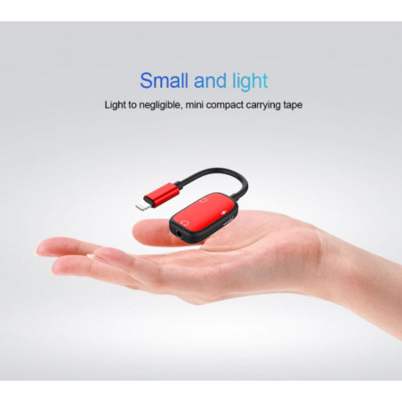 CABLE LIGHTNING (M) / JACK 3,5 (AURICULAR) (M) + CARREGA ADAPTA