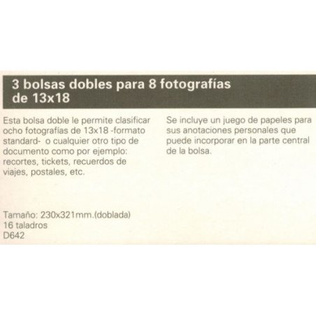 FUNDA MULTIFIN-2 FOTO 13x18 DOBLE 8F. (3u) D642