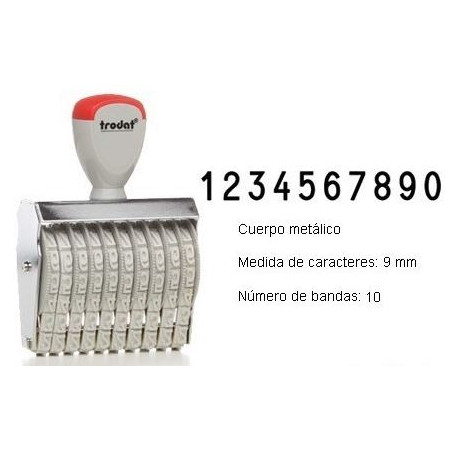 NUMERADOR MANUAL  9 mm 10 BANDES