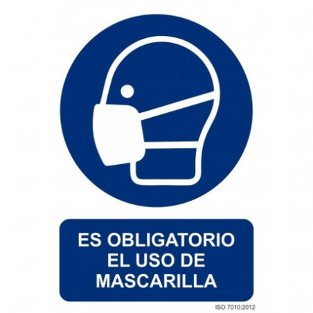 ETIQUETA ICONO 10x15 "USO OBLIGATORIO MASCARILLA"