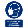 ETIQUETA ICONO 10x15 "USO OBLIGATORIO MASCARILLA"