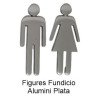PLACA SILUETA FUNDICIO 120mm ALUMINI SENYOR WC