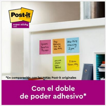 TACO NOTES ADH. 076x076 COLORS CARNIVAL POST-IT 654 6x(90f)