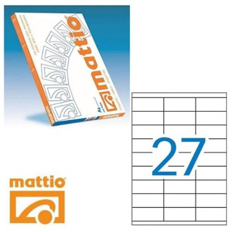 ETIQUETES A4 (0700x0300) (27ef) MATTIO 7040118/115022 (apl1271)