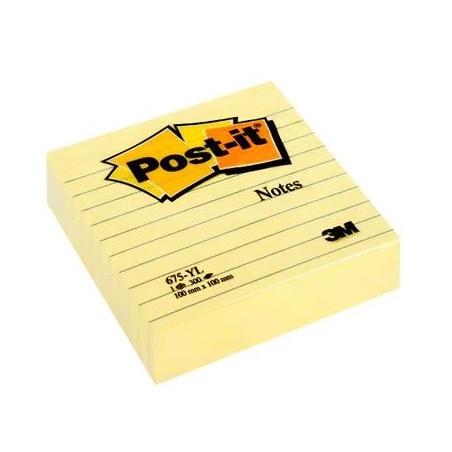 TACO NOTES ADH. 101x101 POST-IT 675-YL(300f) RATLLATS