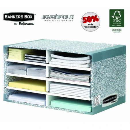 Clasificador sobremesa azul Sistema Bankers Box Fellowes