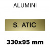 PLACA PISOS ALUMINI DAURAT  "S. ATIC" 330x100