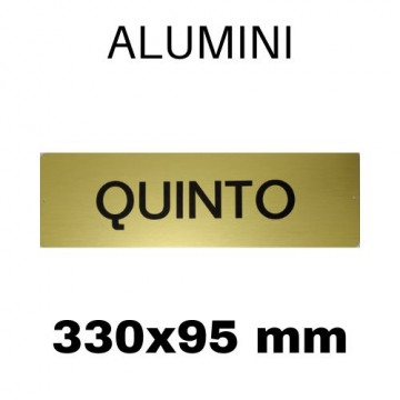 PLACA PISOS ALUMINI DAURAT "QUINTO" 330x100