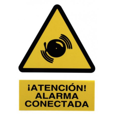 SENYAL INFORMACIO "ALARMA CONECTADA" 210x300 PVC