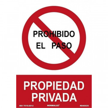 SENYAL PROHIBICIO "PROPIEDAD PRIVADA" 210x300 PVC
