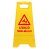 SENYAL INFORMACIO "PRECAUCIO TERRA MULLAT" 340 x 300 x 600
