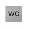 SENYAL INFORMACIO "WC" 100x100 GRAVOPLI PLATA