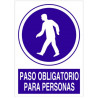 SENYAL OBLIGACIO "PASO OBLIGATORIO PARA PERSONAS" 210x297 PVC