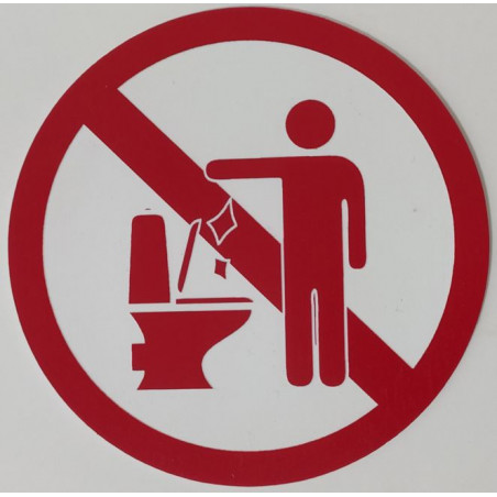 SENYAL PROHIBICIO LLENÇAR TOBALLOLETES 100mm RODONA PVC