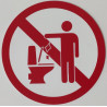 SENYAL PROHIBICIO LLENÇAR TOBALLOLETES 100mm RODONA PVC