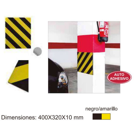 PROTECTOR PARKING PLA 400x320x10mm NEGRE GROC