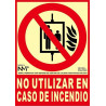 SENYAL EXTINCIO "NO UTILIZAR EN CASO DE INCENDIO" 210x300 PVC