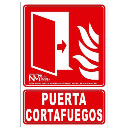 SENYAL EXTINCIO "PUERTA CORTAFUEGOS" 210x300 PVC