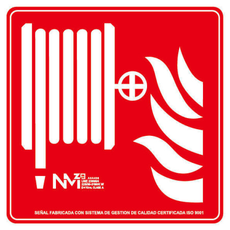 SENYAL EXTINCIO MANEGA INCENDI 210x210 CLASE A PVC 1mm