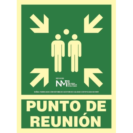 SENYAL EVACUACIO "PUNTO DE REUNION" 210x300 PVC FOTOL