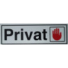 SENYAL INFORMACIO "PRIVAT" 175x055 ALUMINI PLATA
