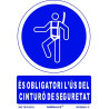SENYAL OBLIGACIO "ES OBLIGATORI CINTURO" 210x300 PVC